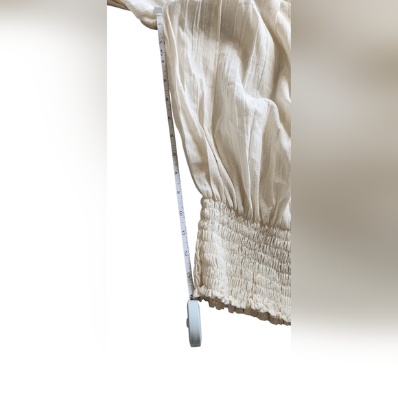 Embroidered Off-Shoulder Cream Top - Picture 4 of 4